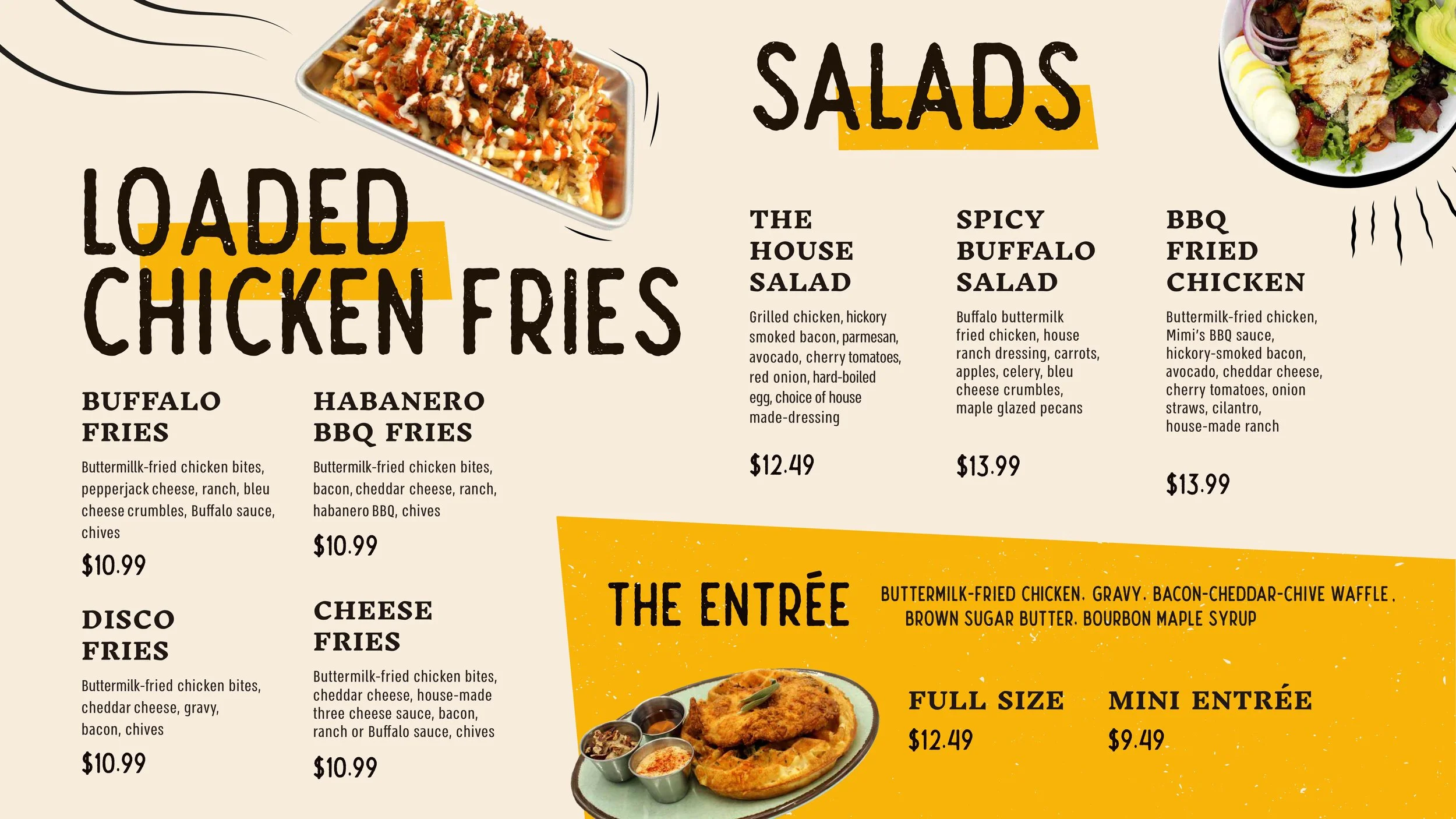 Chicken shack menu deals